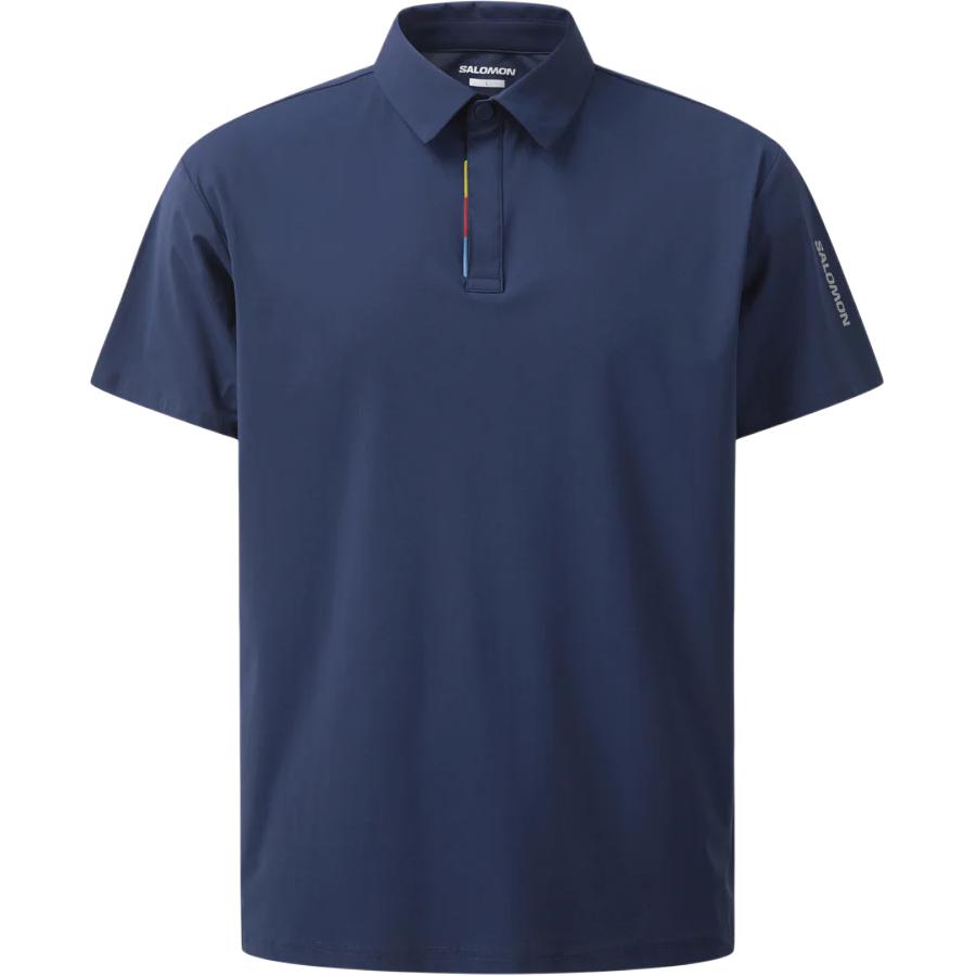 

Salomon Sailing Logo Loose Fit Polo Shirt Men Tops Dark-Blue C28079 M