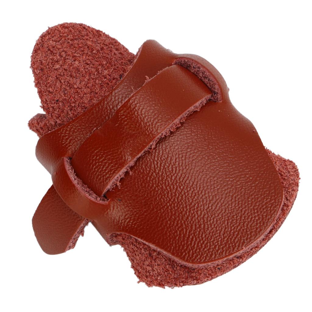 Archery Thumb Guard Thumb Ring Sheepskin Soft General for Training Traditional Hunting Bow Recurve Bow Brown