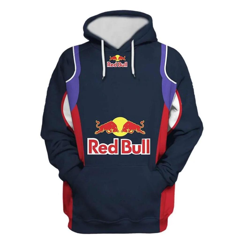 2026 Men's Red Bull 3D Print Casual Sports Hoodie