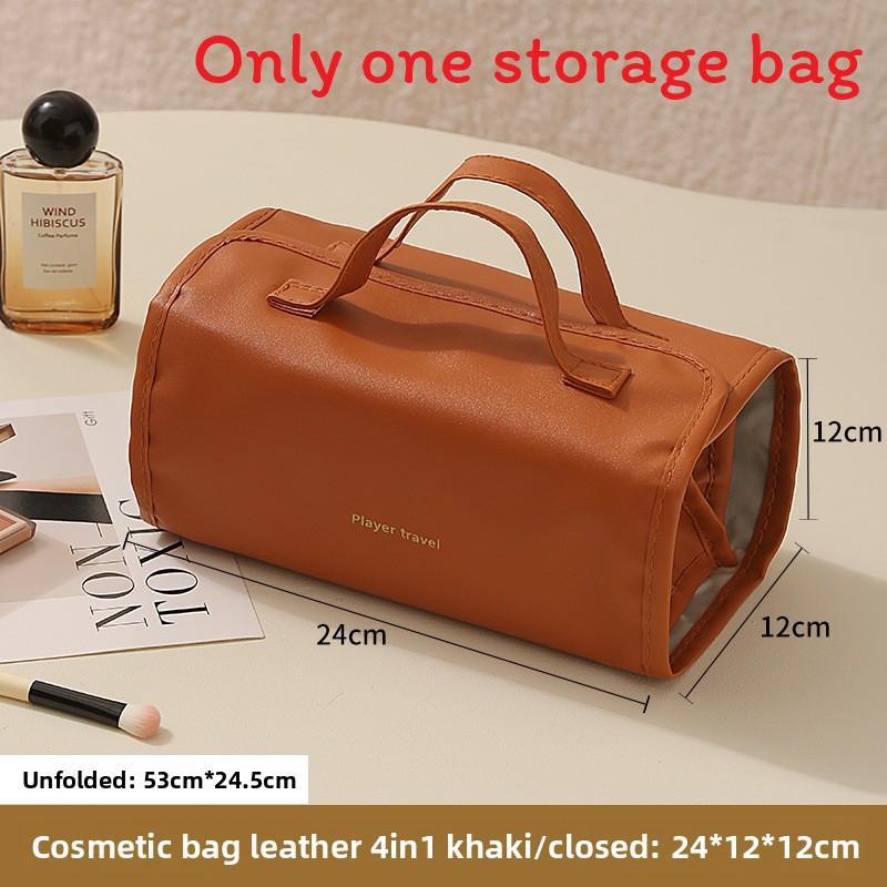 Waterproof Pu Travel Makeup Purse With Multipurpose Storage For Toiletry And Accessories