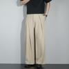 Summer New Three-dimensional Pleated Wide-leg Loose Suit Pants Men's Silhouette Non-ironing Casual Straight Trousers Men