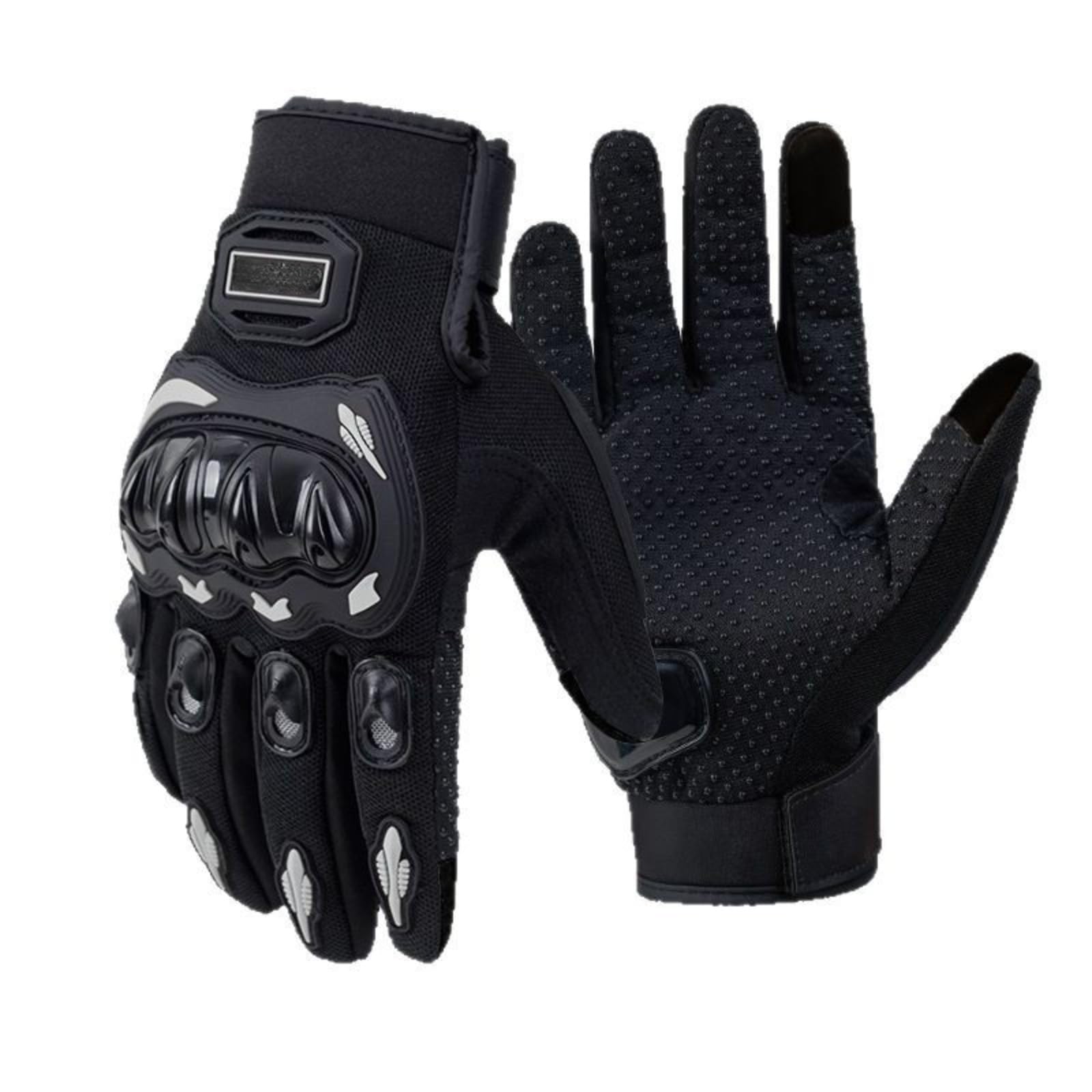 

Motorcycle Gloves Motorcycle Fingertip Protection Comfortable Breathable Mesh Summer Touch Screen Anti-Slip Shockproof Long Lasting Gloves Large Black L чёрный