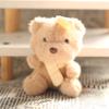 Cute Bear Plush Keychain With Hat Cartoon Bag Charm Soft Stuffed Animal Doll Pendant Accessory