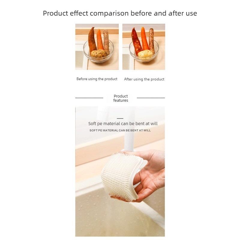 Multifunctional Vegetables Wash The Brush Flexible Kitchen Hygiene Cleaning Brush Fruit Cleaning Brush
