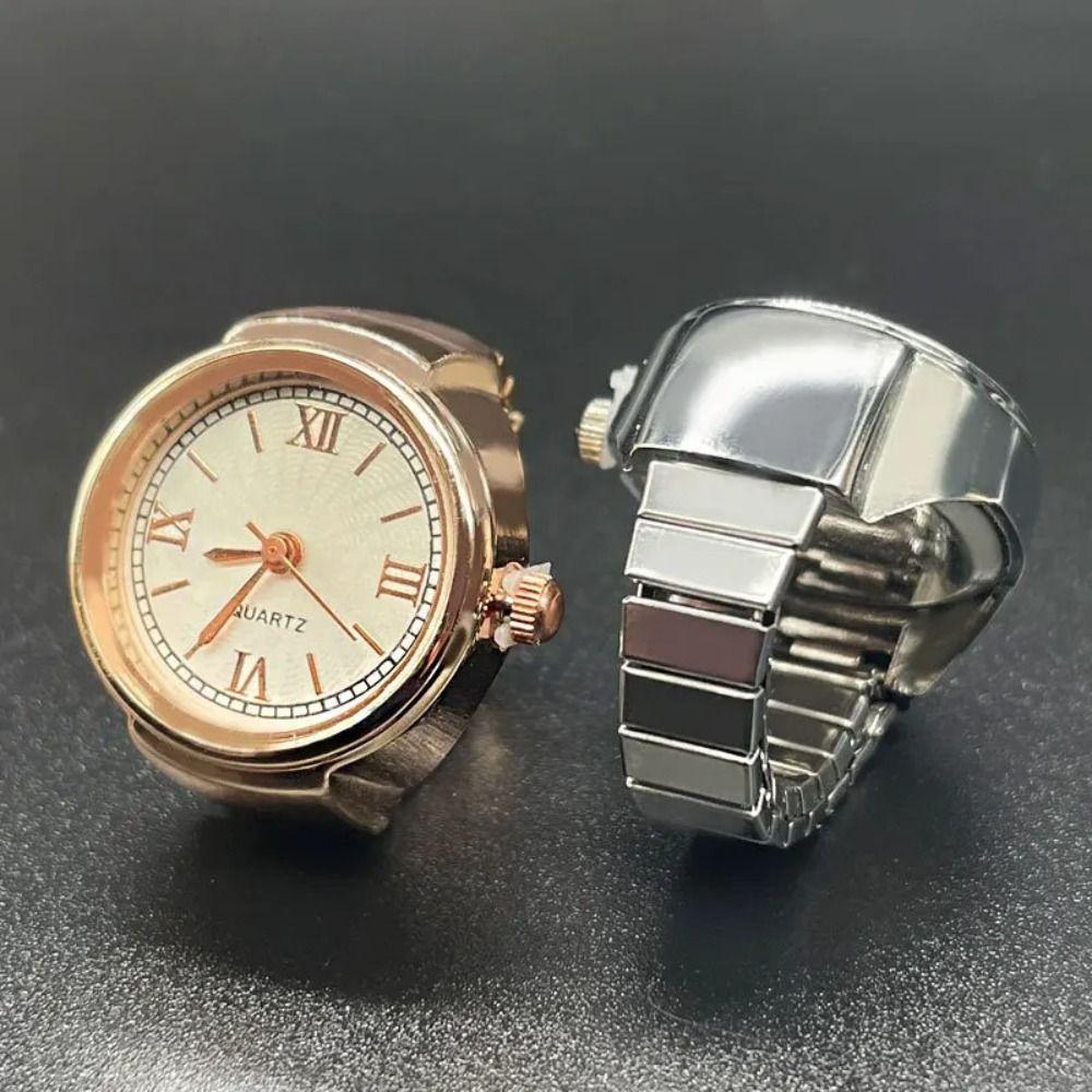 Vintage Ring Watches Mini Elastic Strap Ring Fashion Quartz Watch Rings Jewelry