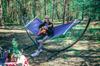 Single garden hammock with crossbar, 200 x 80, 150 kg strong
