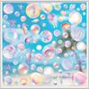 Summer Ocean Bubbles Window Stickers - Colorful Electrostatic Glass Decorations