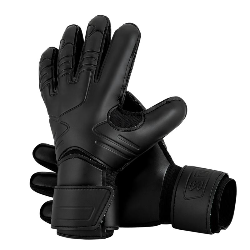 Kids Size Latex Professional Football Soccer Goalkeeper Gloves Goal Keeper 5 Finger Save Protection Match Glove Non-slip