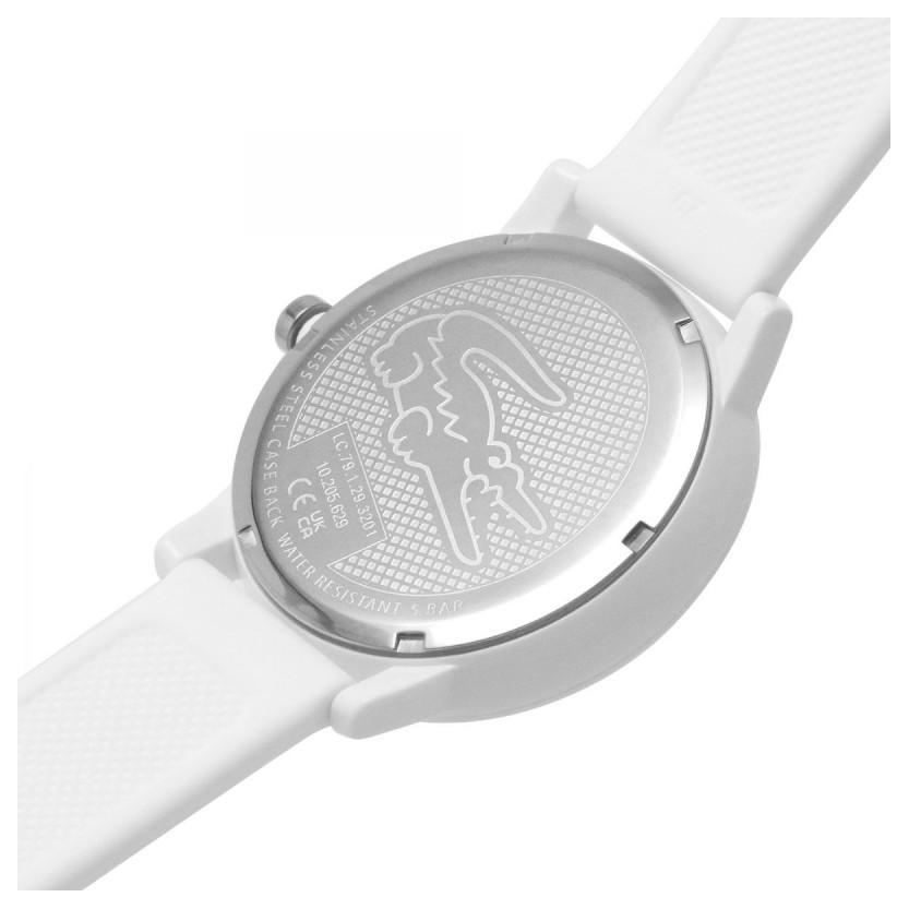 Lacoste 12.12 Series Watch Quartz Movement Silicone Strap 42Mm White Dial Men watches 2011169