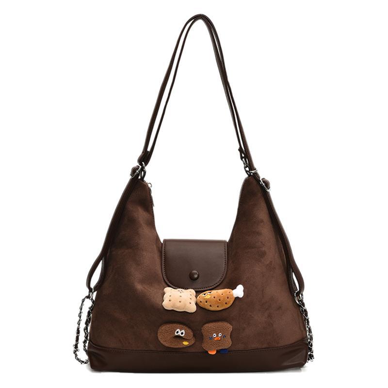 2025 new large-capacity commuter tote bag women's fashion versatile messenger backpack trendy shoulder bag