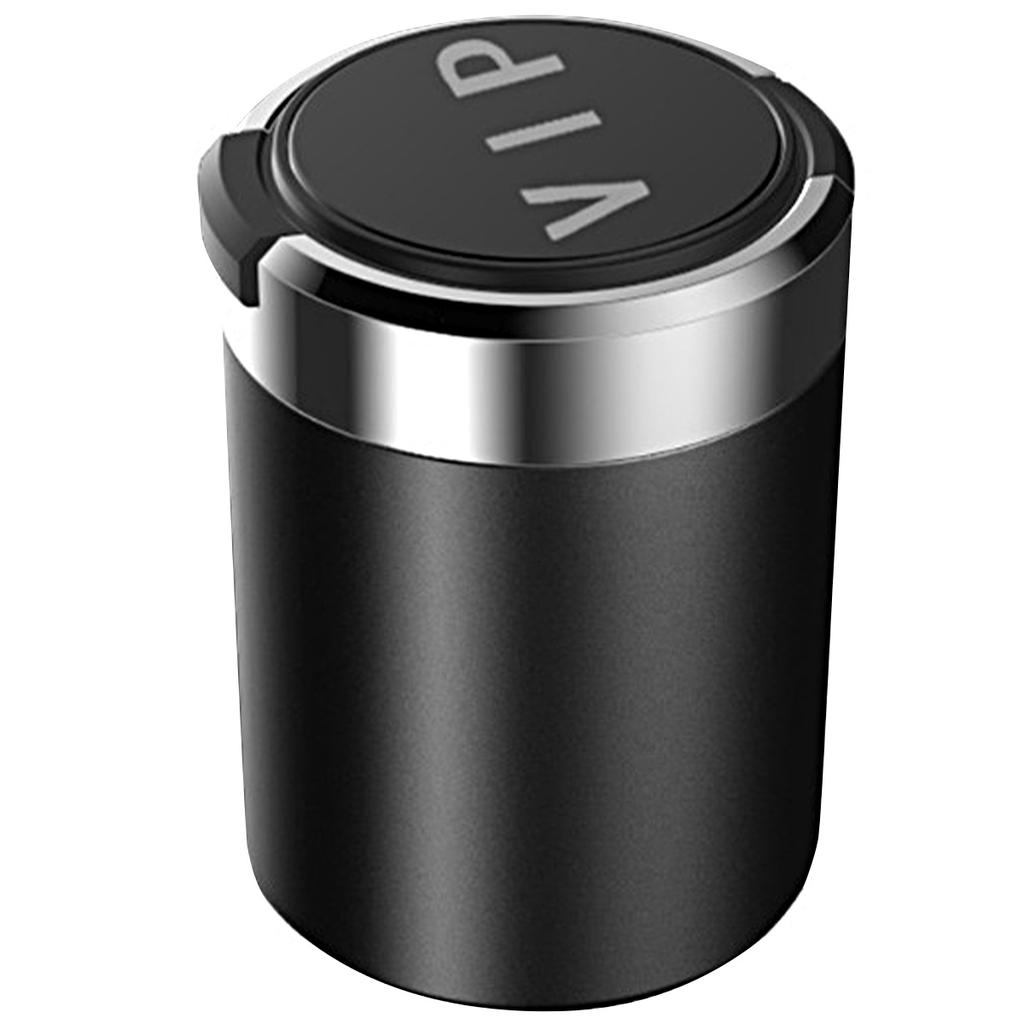 Car Ashtray with LED Light Portable Car Ash Holder Large Capacity Sealed Car Cigarette Ashtray Container Easy To Clean Universal