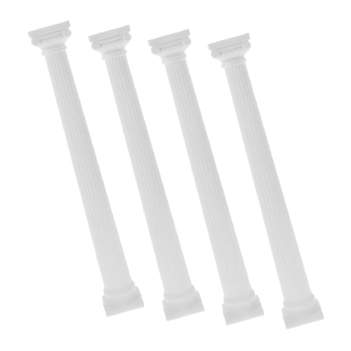 CAXUSD 4-Piece Roman Column Model, White Roman Column, Column Planter, Pillar Sculpture, Garden Roman Column Statue, Aquarium Roman Column, Roman Colu