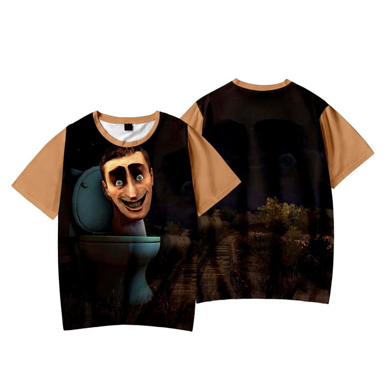 

Новые летние женские/мужские модные футболки с короткими рукавами и принтом «Скибиди-туалет» для любителей игры