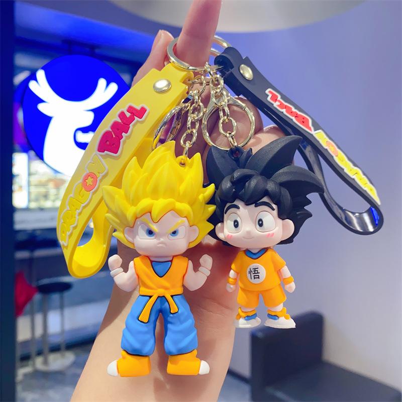 Animation Cartoon Dragon Ball Son Goku Schlüsselanhänger Taschenanhänger Kinderspielzeug Puppenmaschine Geschenke Autoanhänger