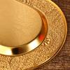 European Fruit Plate, Alloy Household Oval Shape Plate, Golden Niche Retro Snack Plate, Candy Plate Home Living Room Decoration