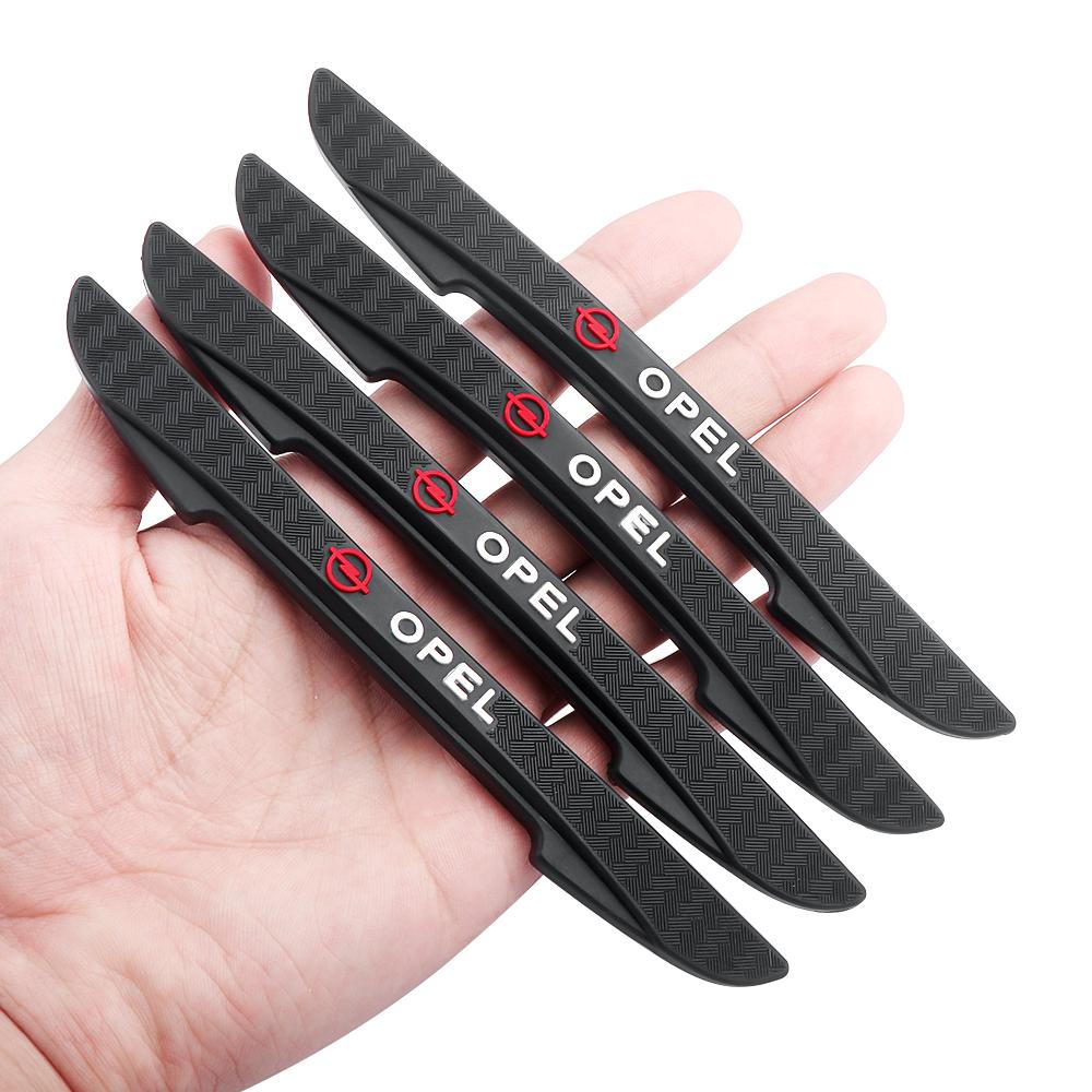AAHI1 4Pcs Silicone Car Door Rearview Mirror Anti-Collision Bumper Strip Protector Sticker For Opel Astra Insignia Corsa Zafira Antara