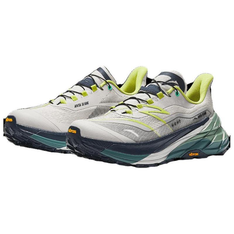 Anta Cushioning Wear-Resistant Low-Top Running Shoes Men's Gray Yellow Sneakers 112425533S-2