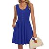 Women's Fashionable Loose-Fit -Color Casual Dress