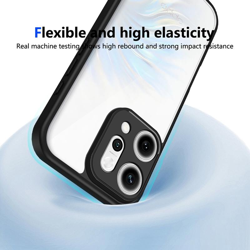 Transparent Silicone Case For Oppo Reno 14 Reno14 14F 13 13F F FS 12 12F 11 10 11F Pro PC Back TPU Bumper Shockproof Phone Cover