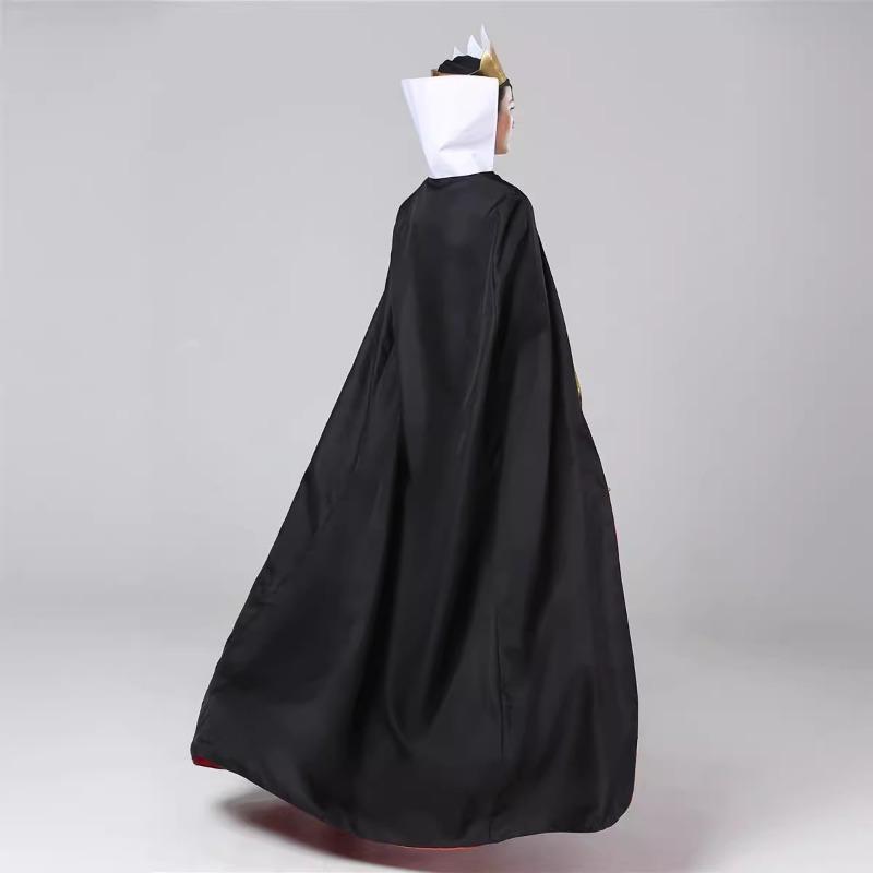 

Костюм на Хэллоуин Злая королева (мачеха Белоснежки) Косплей Злобная королева Черный плащ Костюм XXL