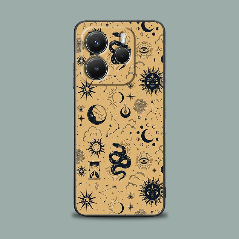Handyhülle für Xiaomi Redmi 15C 14C 12C 13C Redmi Note 15 14 13 12 11 10 Pro Plus 12S Hülle Sonne Mond Tarotkarte Astrologie Magie