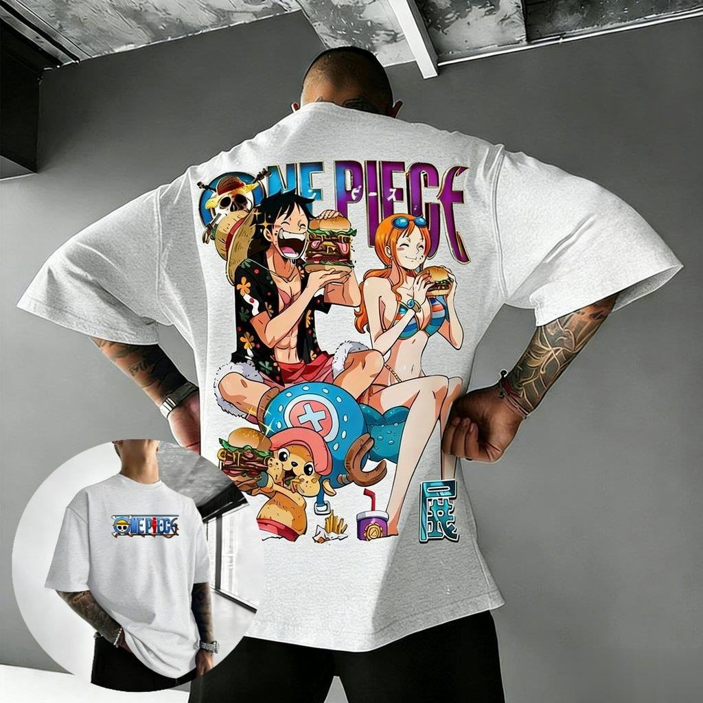 One Piece Anime T Shirt Men Women Luffy Nami Print Cotton Short Sleeve Tee Cartoon Graphic Streetwear Casual Top 2026 Summer Y2k