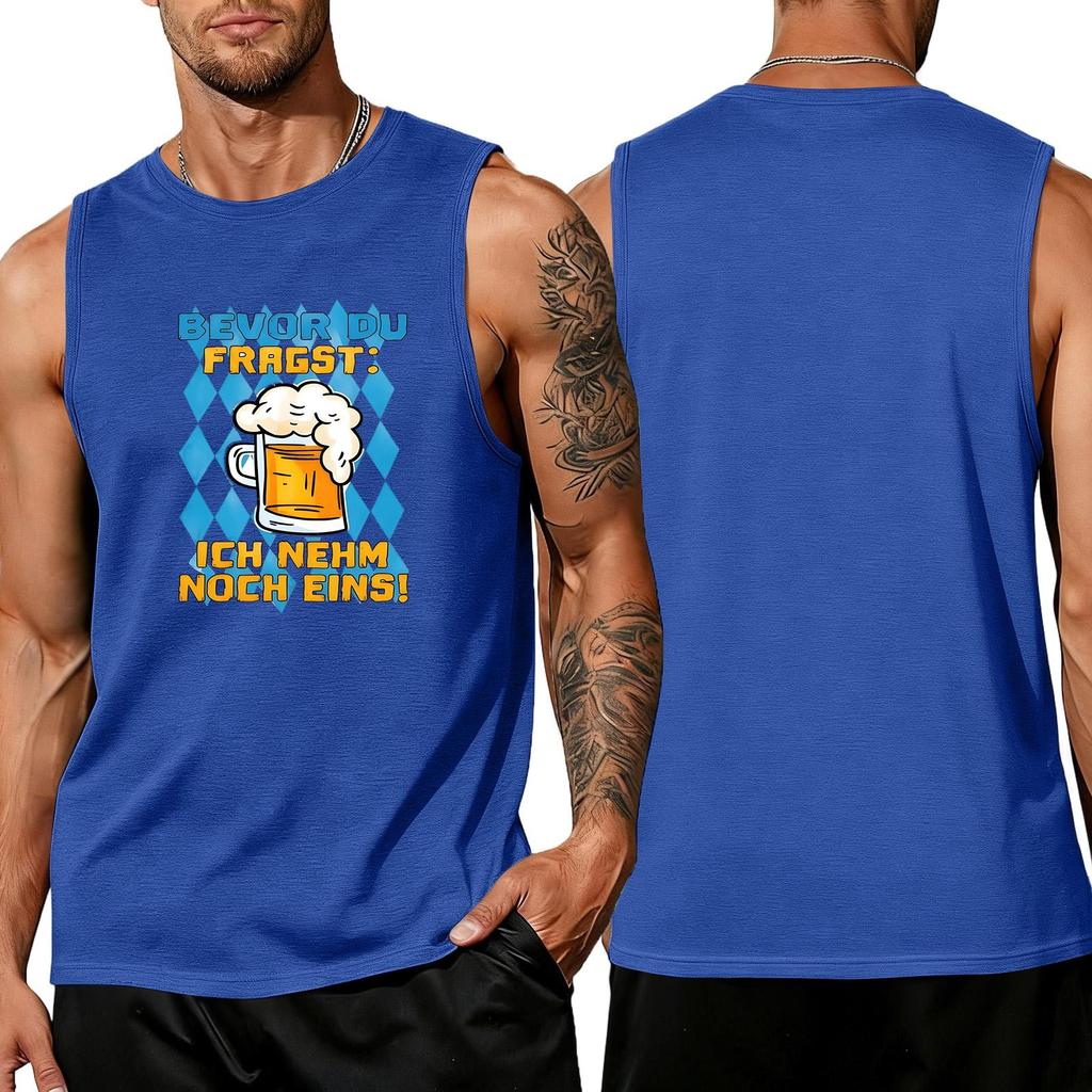 Ärmelloses Herren Tanktop Lässiger Lockerer Schnitt Sommer Atmungsaktiv Muskelshirt mit Grafikdruck Geeignet für den täglichen Gebrauch und Outdoor-Aktivitäten