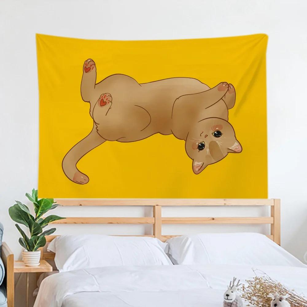 Милый кот гобелен для офиса — фото 6