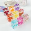 Transparent Rectangle Fruit Sand Art Ornament – Cute Acrylic Gift for Office & Birthdays