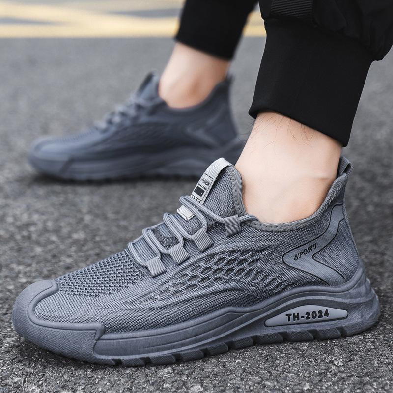 Spring and Summer New Men's Shoes Casual Shoes Mesh Men's Breathable Fly-woven Sports Shoes Running Shoes Men's Shoes