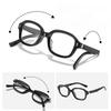 Unisex Folding Round Frame Reading Glasses Luxury Portable Diopter Prescription Eyewear Ultra Light Presbyopia Glasses To +4.0