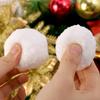 Snow Balls White Fur Pompom Hairball for  Xmas Tree Pendant Kids Play Toys Indoor Outdoor Toy Christmas Decoration Snowballs