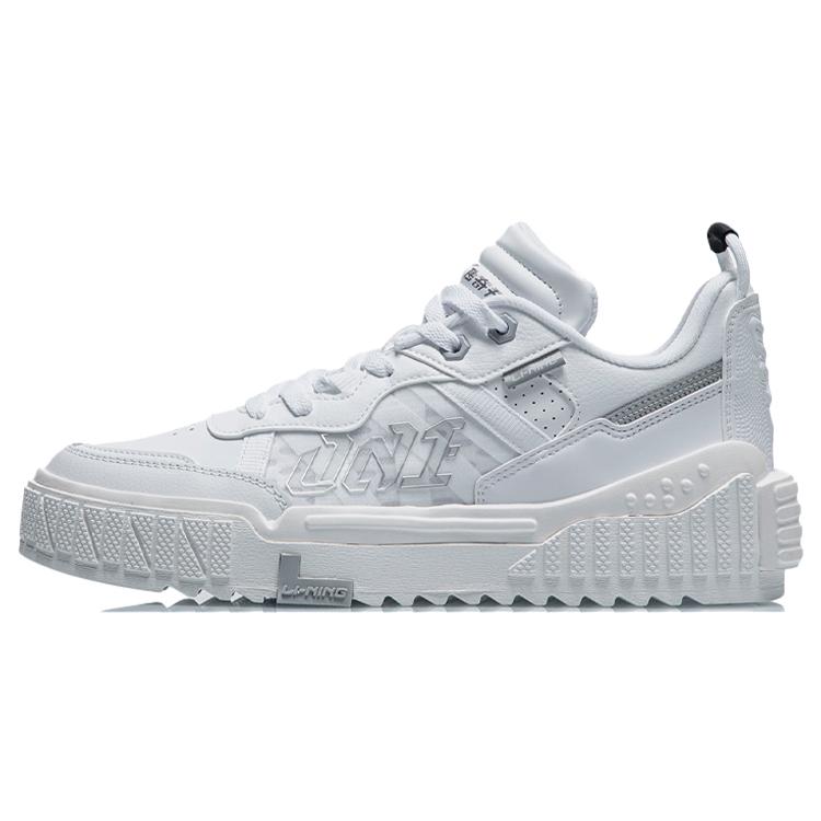New LiNing 001 UNBLOCK Anti Slip Wear Resistant Low Top Skateboard Shoes Women's Standard White AGCR152-1