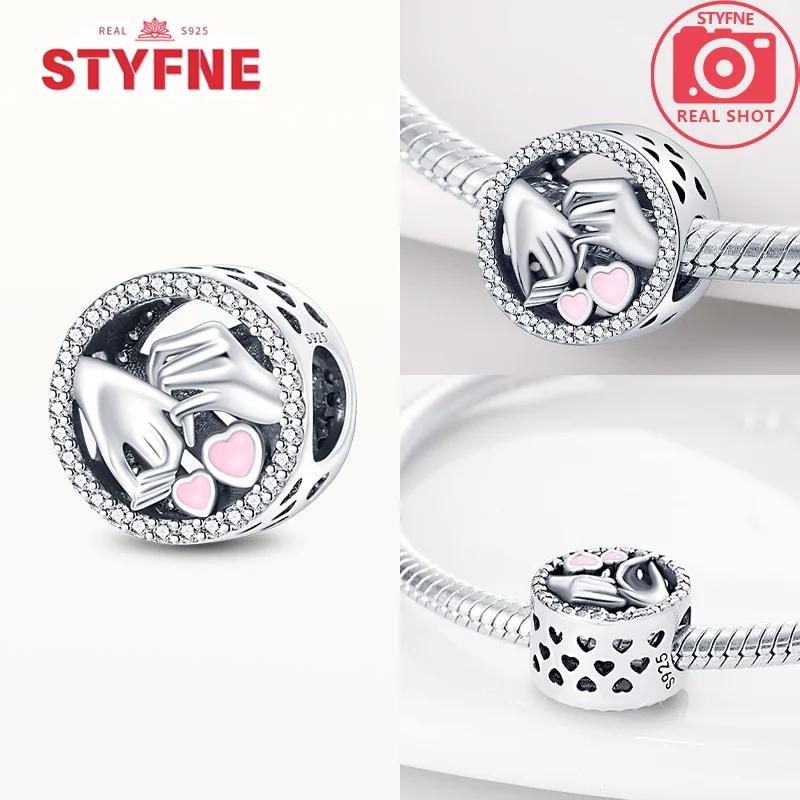 Exquisite Original Couple Love Boy&Girl Dangle Charms Heart Beads Copper Bracelet For Women Diy Jewelry Gift Charms Beads