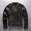 HARLEYANGEL spring and autumn locomotive leather jacket men, lapel oblique zipper leather rope waist top layer cowhide leather jacket