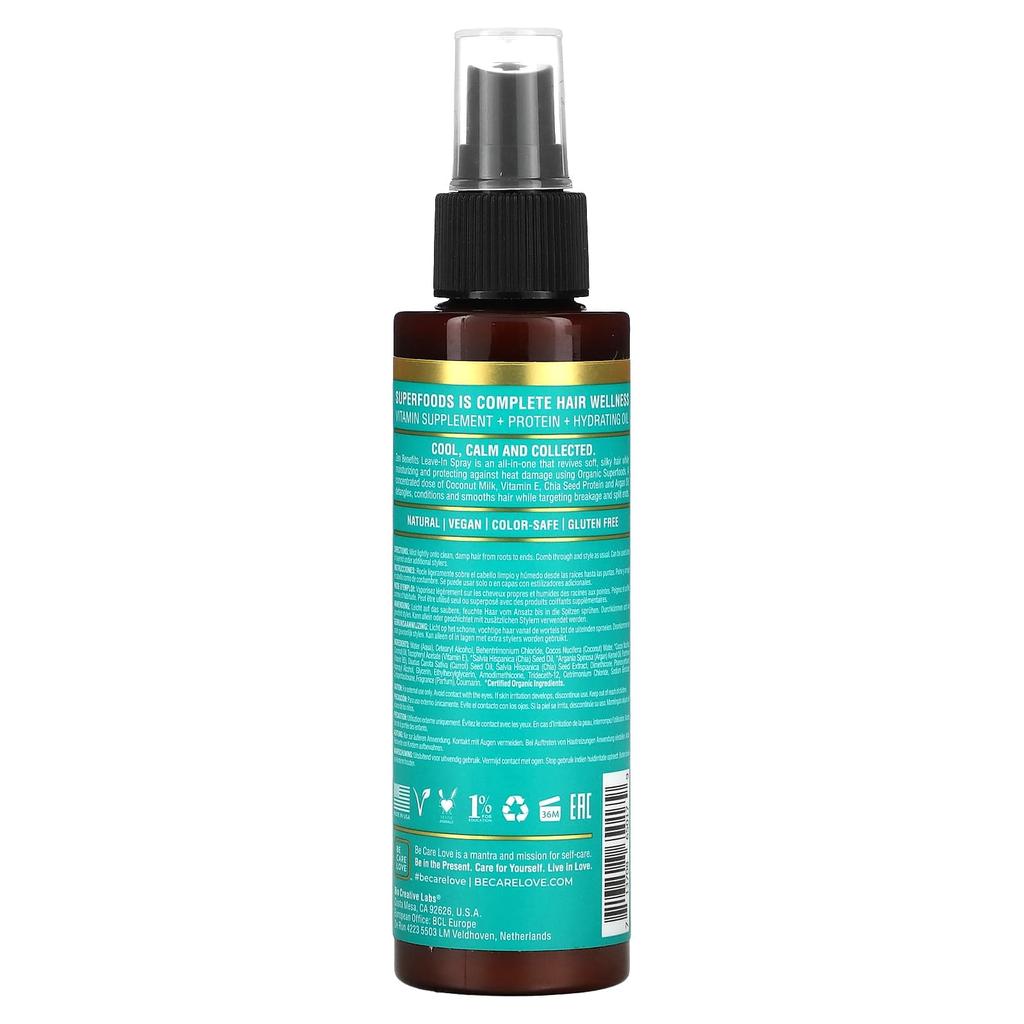 Be Care Love, Zen Benefit Leave-In Spray, Coconut Milk, 5 fl oz (147 ml)