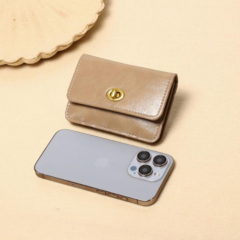 New Solid Color Women Wallet Multi Layer Card Slot Purse Card Holder Photo Coin Storage Organizer Fashion Leather Bag