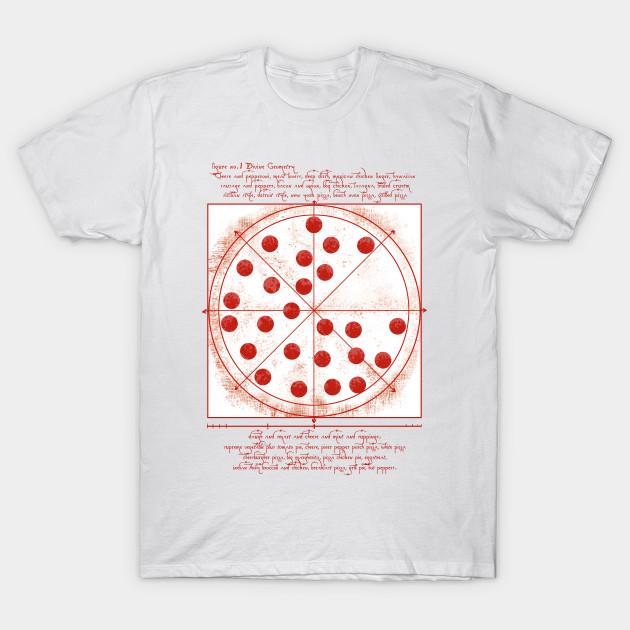 Men Black Print T-shirt Da Vinci Pizza No-Cut Transfer Paper Print Cotton Tshirt 3XL белый
