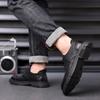 Four season thick soled leather shoes Classic and trendy men's styles Black  High quality gentleman's shoes handmade quality