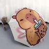 Capybara Themed Travel Umbrella-8 Ribs Automatic Opening and Closing, Portable Folding Design, Compact and Stylish Umbrella Suitable for Out
