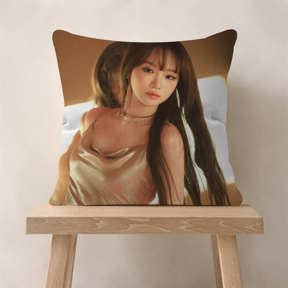 Singer CChaewon beauty Pillow Covers Cartoon Sofa Decorative Home Doublesided Printing Short Plush Cute Cushion Cover