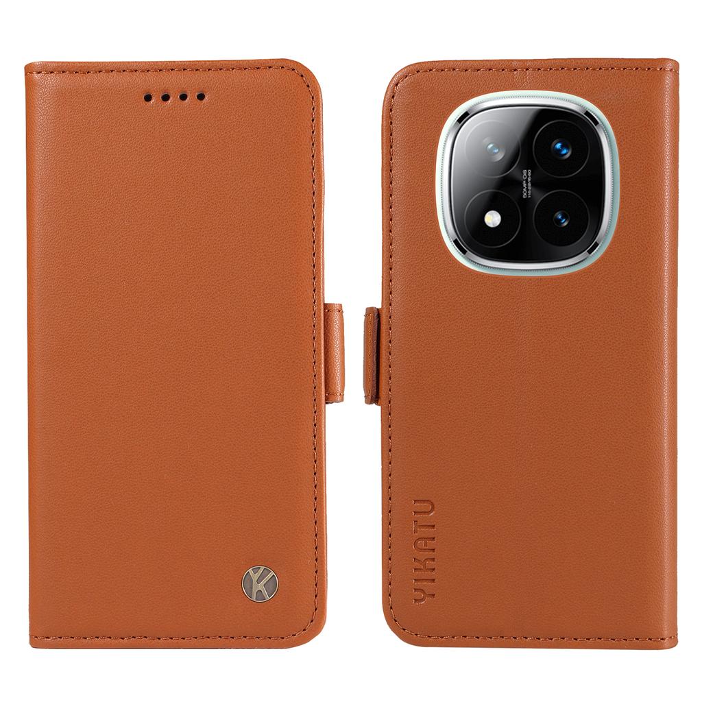 YIKATU YK-003 For Xiaomi Redmi Note 14 Pro+ 5G/Note 14 Pro 5G/Poco X7 5G Case Wallet Stand Leather Phone Cover Side Buckle