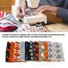 10 Sheets Halloween Cotton Fabric Ghost Pumpkin Skull Print Pattern DIY Cotton Fabric Bundles for Sewing Quilting 25x25cm / 9.8x9.8in