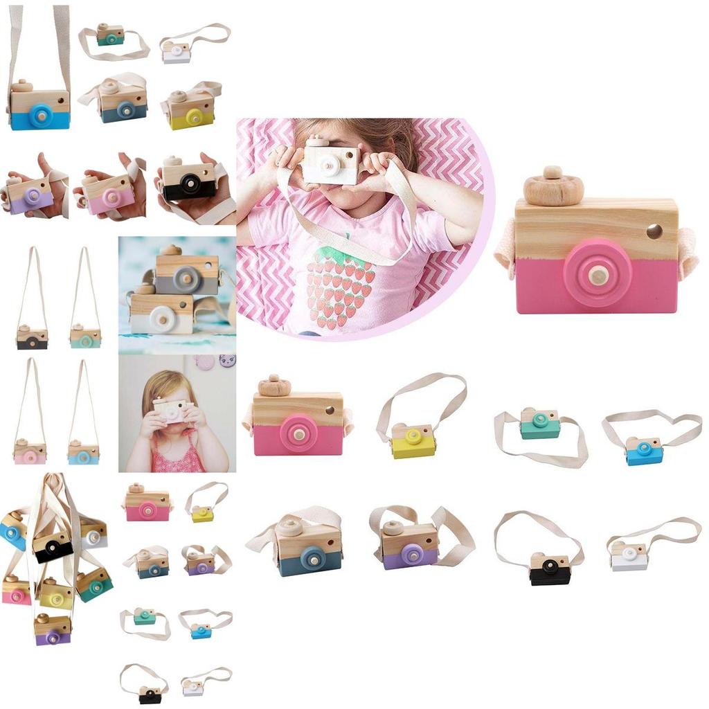 Wooden Camera Toy For Kids Unisex With Smooth Finish And Cotton Rope**