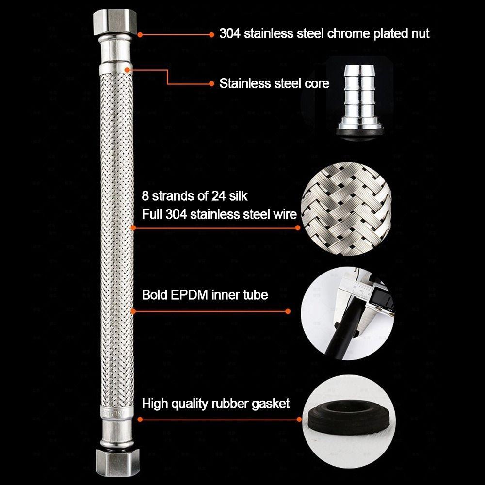 Explosion-proof Spring Shower Hose Large Flow Shower Head Tube Bath Connect Pipe  Water Plumbing