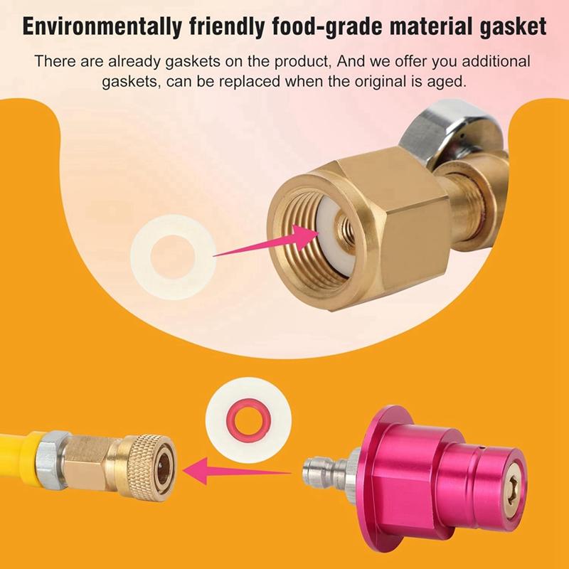 Adaptor CO2 pentru Aparat de Sifon Conector Rapid Adaptor Furtun Pentru Seria Terra DUO Art Gaia Aqua Fizz (60 inch) Pentru supapă CGA320