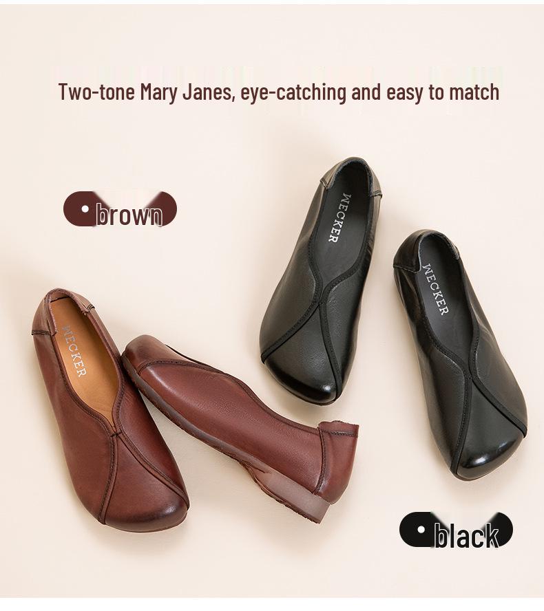 Women's Chunky Heel Pointed Toe Low Heel Commuter Shoes - Versatile Autumn Flats