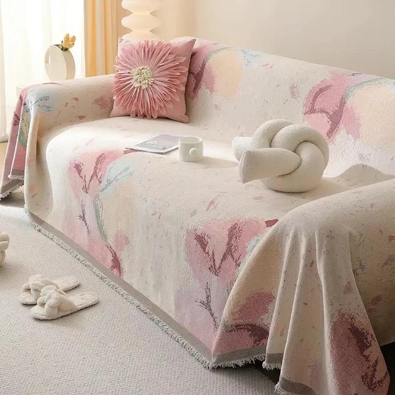 2025 new simple wind chenille premium full cover sofa towel new all-inclusive double-sided dust cover sofa seat cushion