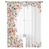 Colorful Musical Notes Music Symbol Sheer Curtains ideal ideal for Living Room Bedroom Space Decoration Window Opening Voiles Morning Tulle Curtain