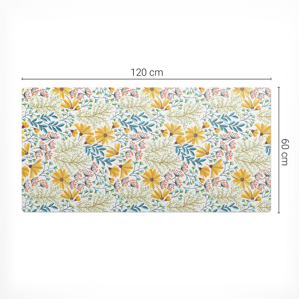 Mata Dekoracyjna Pod Laptopa Na Biurko Kwiatowy Wzór Vintage 120X60 Cm